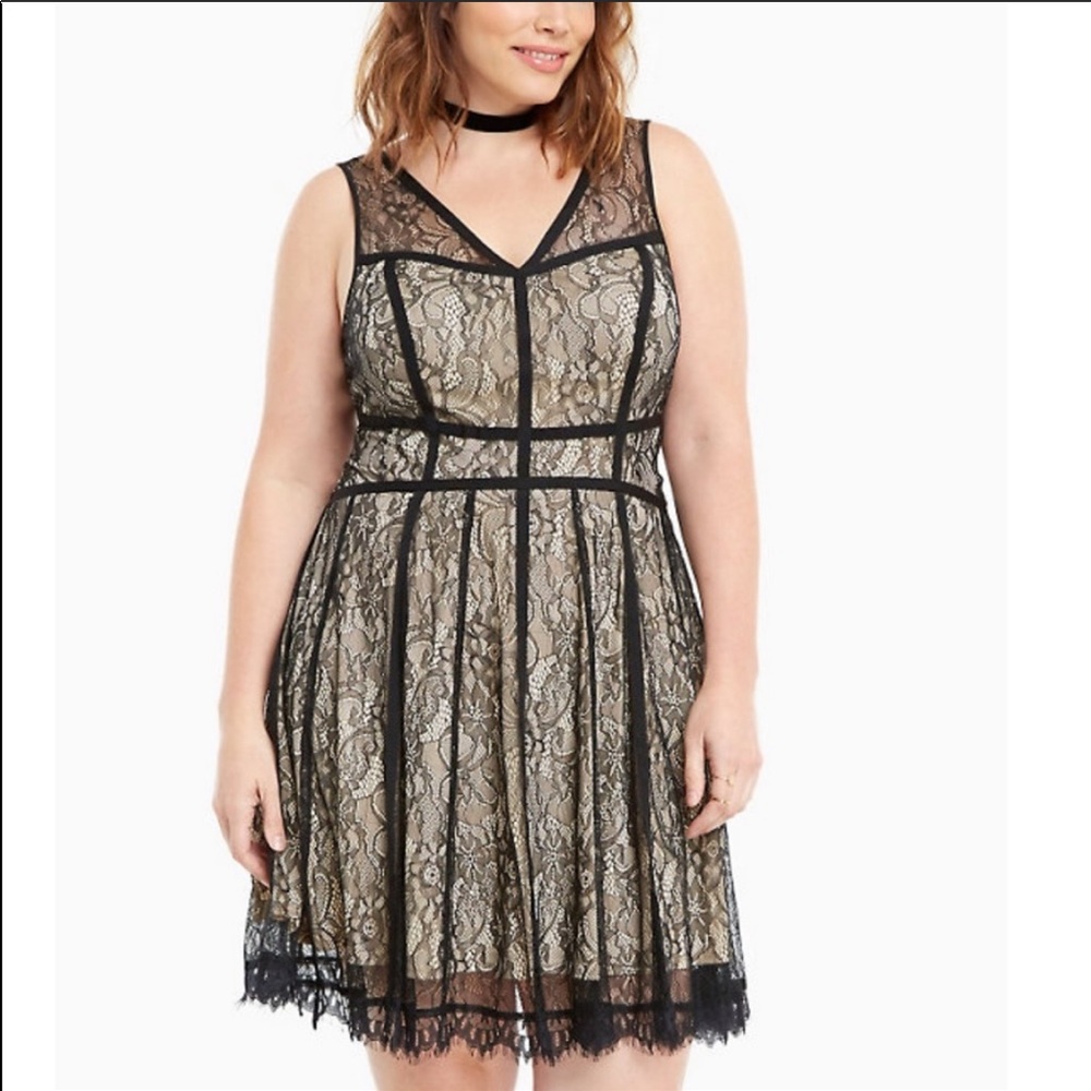 Torrid Black Lace Dress Size 20
